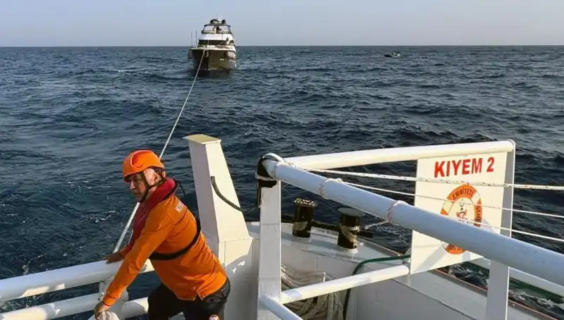 Marmaris Açıklarında Sürüklenen Tekne Dramı: Kurtarılma Anı