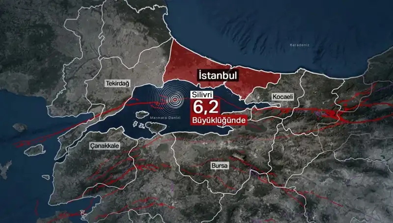 İstanbul'da Şok Etkisi Yaratan 6,2 Büyüklüğünde Deprem!