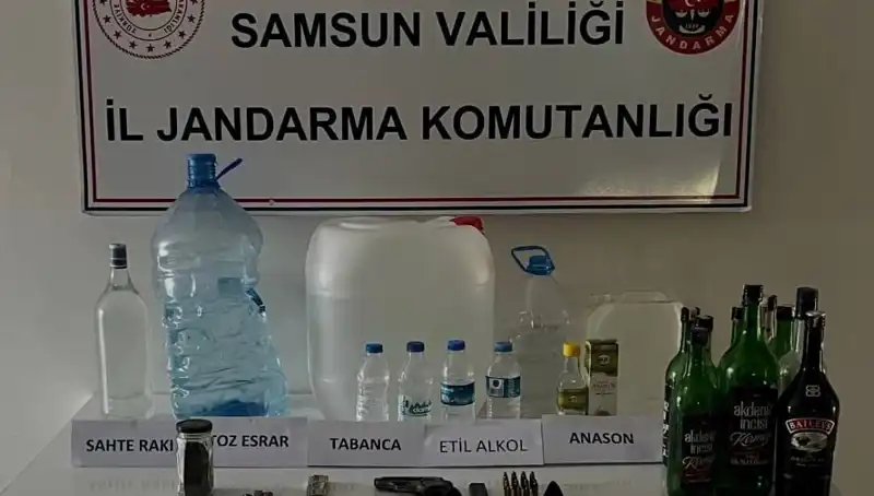 Samsun'da Litrelerce Sahte İçki Operasyonu: Ele Geçirilenler Şaşırtıyor!