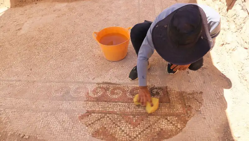 Mardin’de Tarihe Işık Tutan Çarpıcı Bulgu: Bin 500 Yıllık Mozaik Keşfedildi!